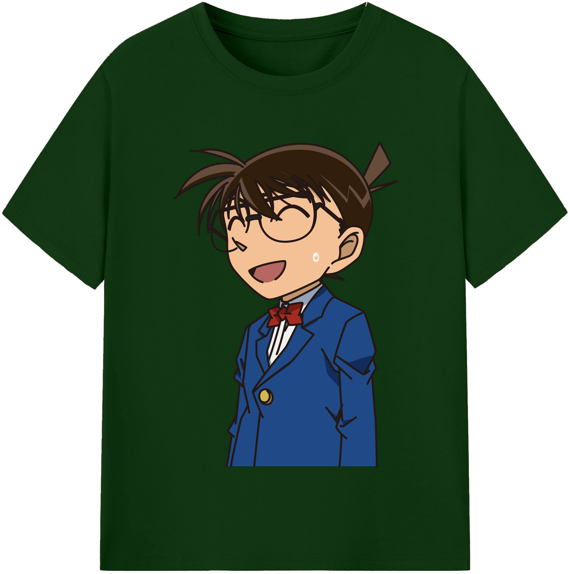 （画像用） 名探偵コナン 江戸川 コナン Detective Conan Conan Edogawa 綿100％半袖Tシャツ（フロントプリント）